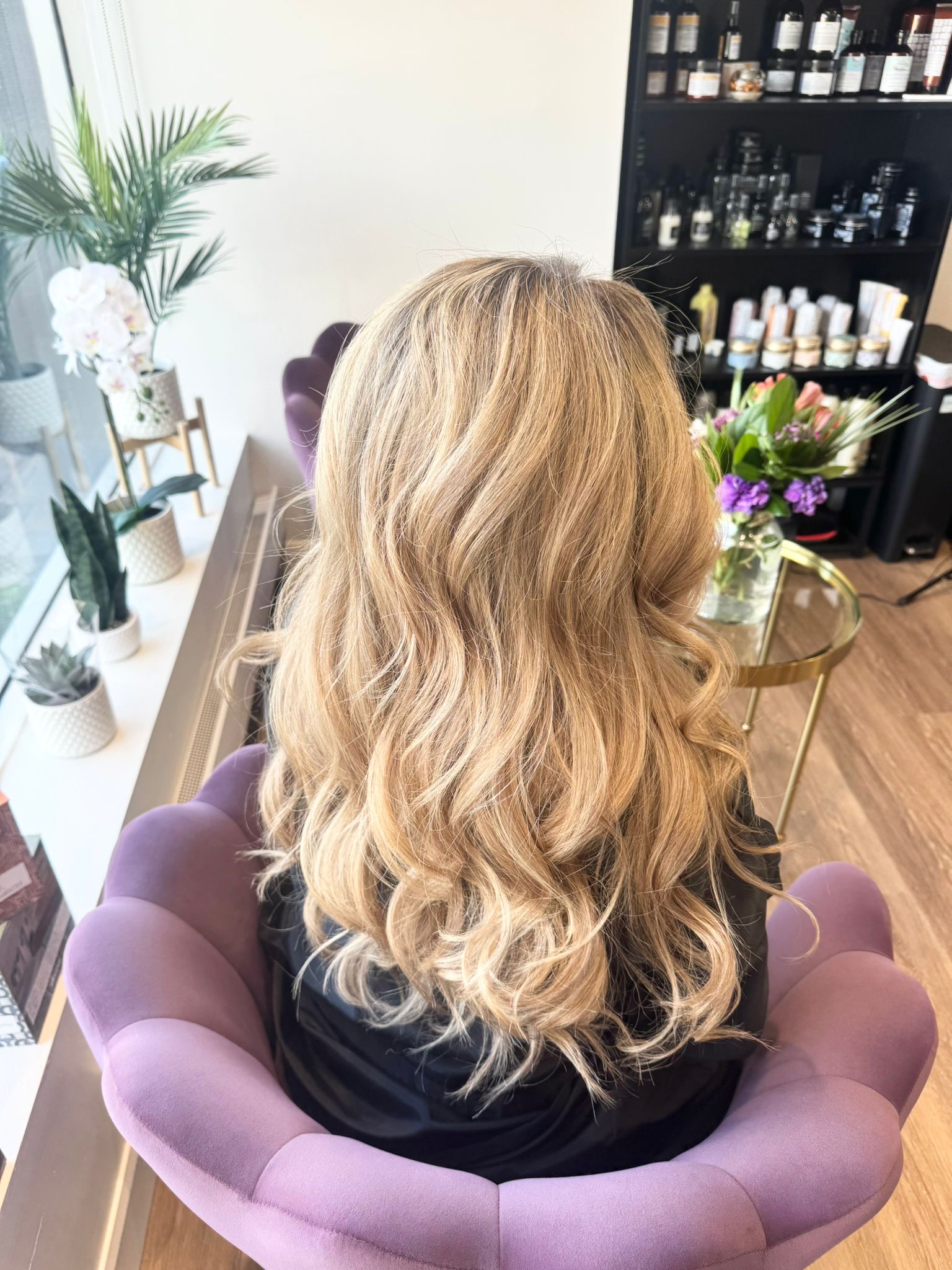 Finished hairstyle from Maryam's Hair Studio